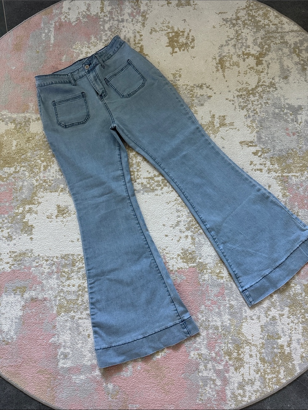 Women's Light Blue Flare Jeans